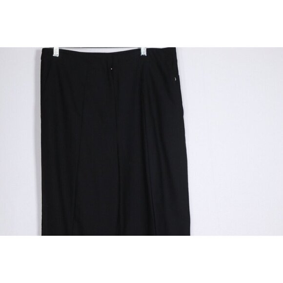 Kit and Ace Women's W34 Black High Rise Cropped Trouser Pants Casual Wide Leg - Picture 2 of 7